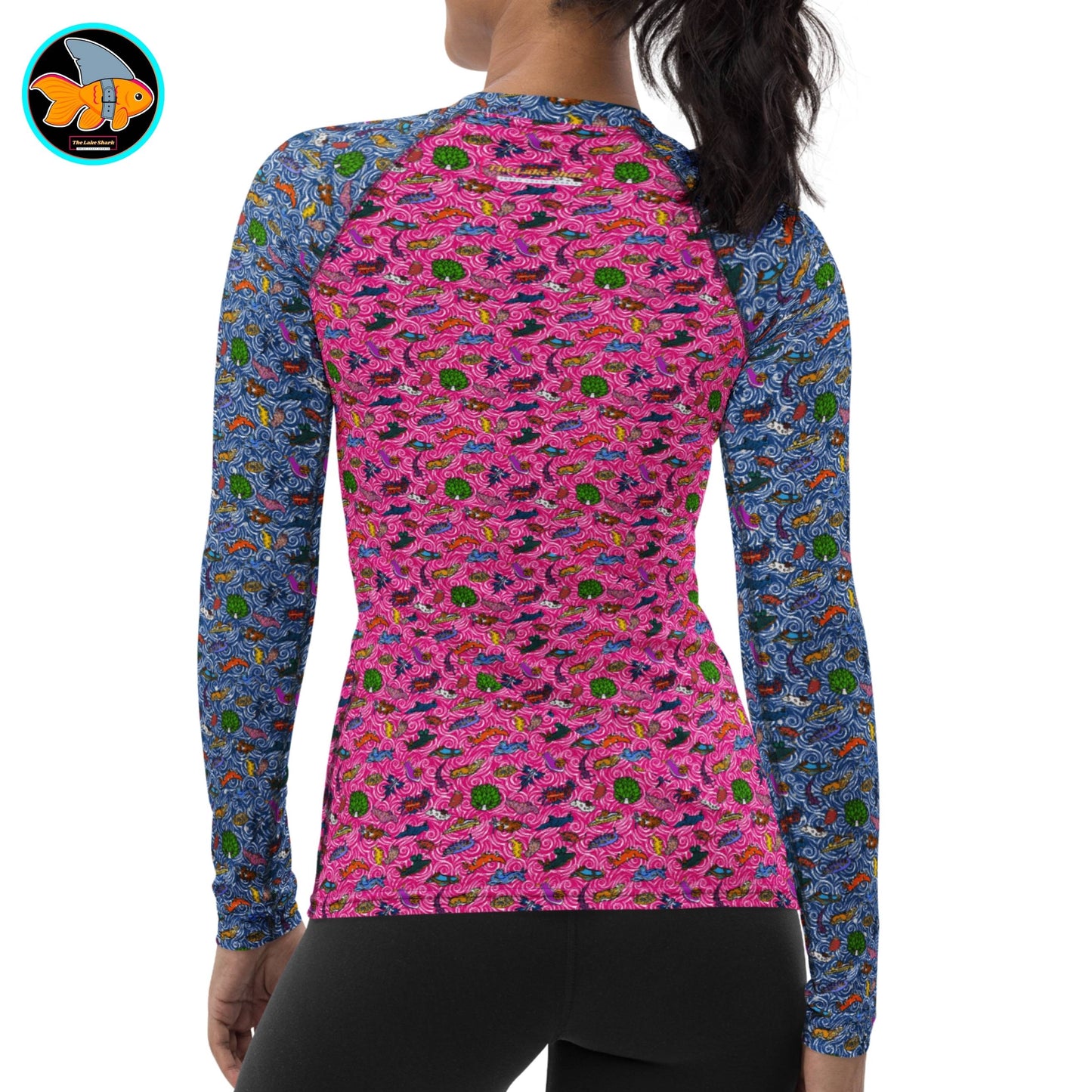 Nudibranch Sea Slugs: Women's Rash Guard in Pink