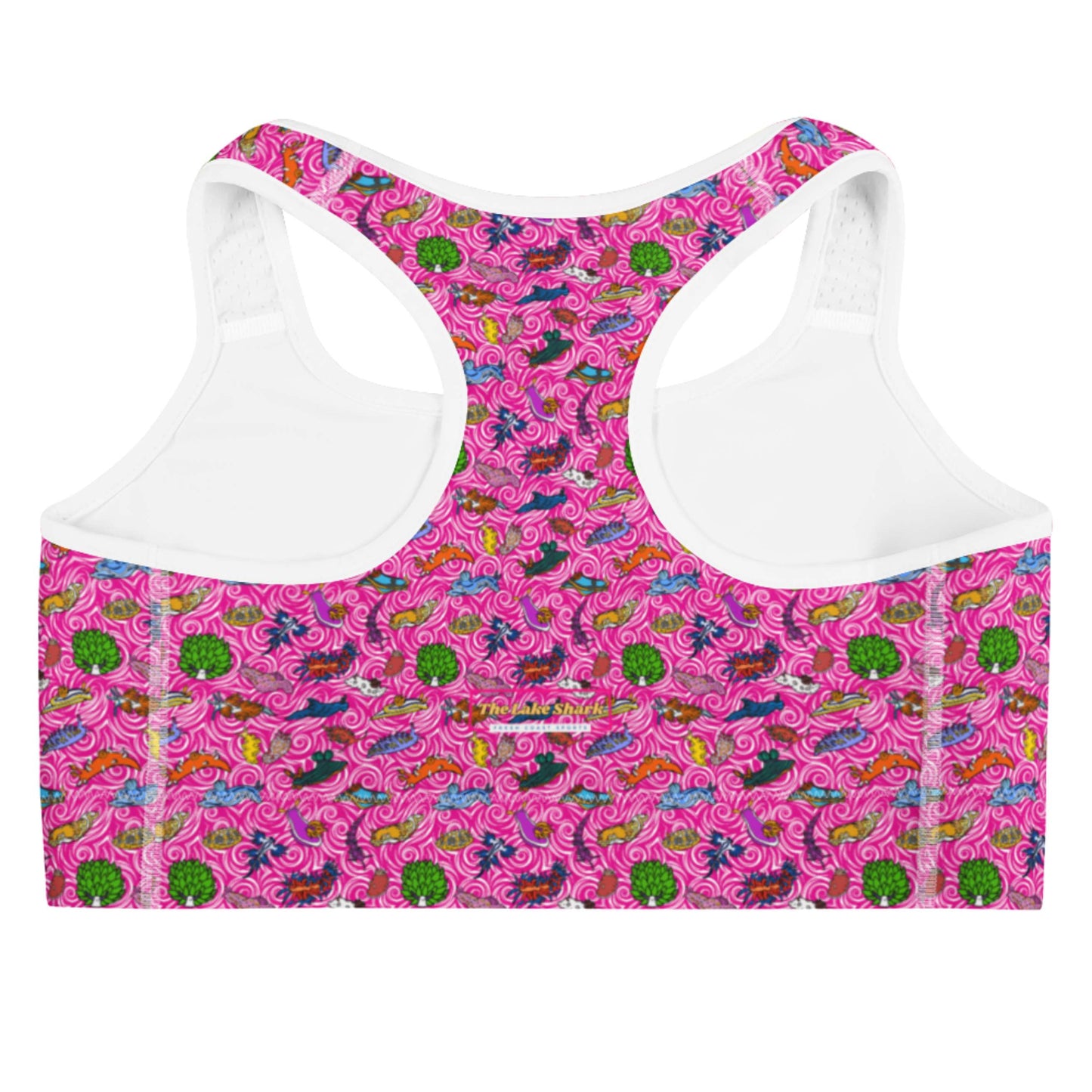 Nudibranch Sea Slugs: Racerback Swim Bra in Pink
