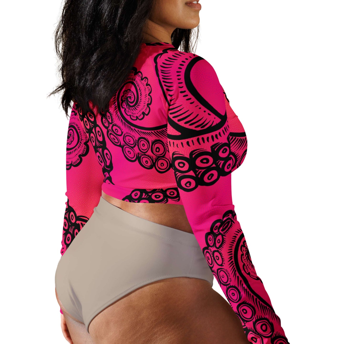 Tentacle Twist: Crop-Top Rashguard