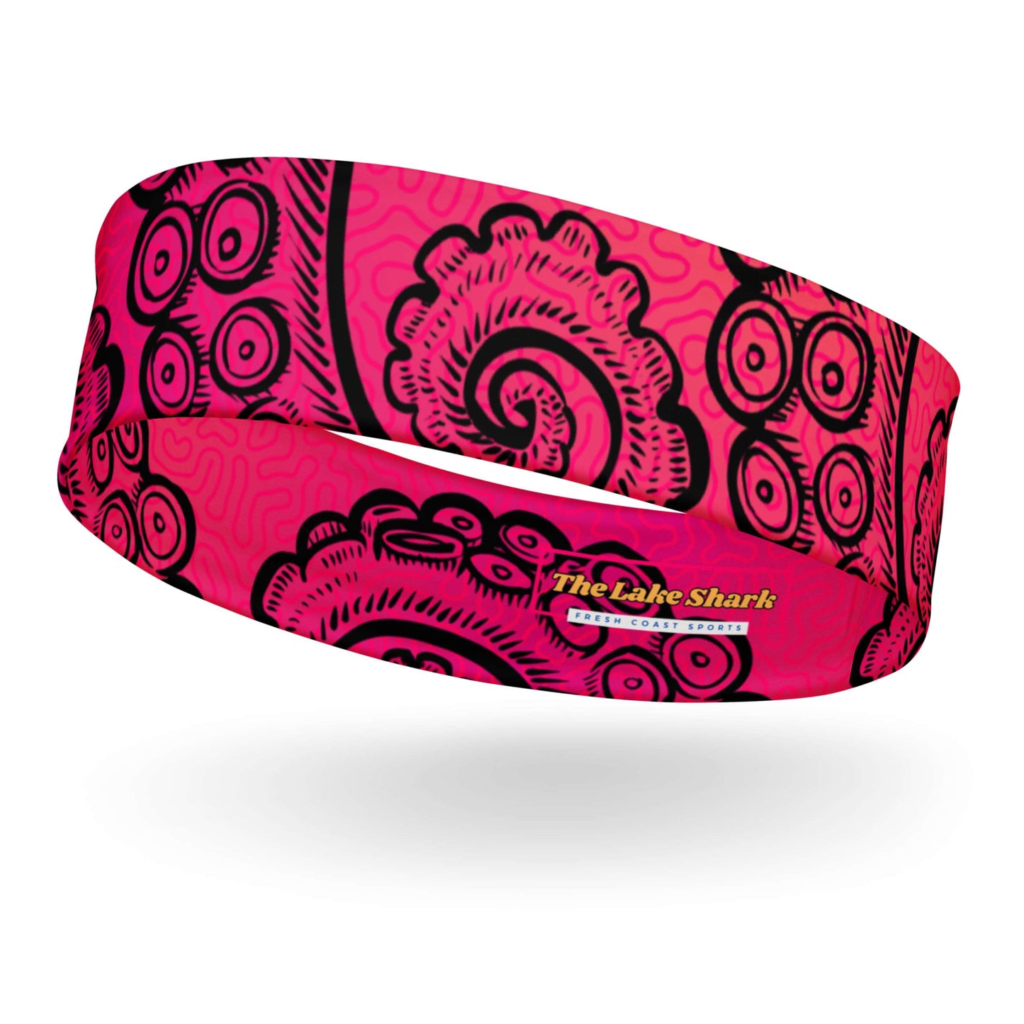 Pink Octopus Tentacle Twist Graphic Design Gaiter Buff for Scuba Diving Hair Sun Protection SUP by The Lake Shark