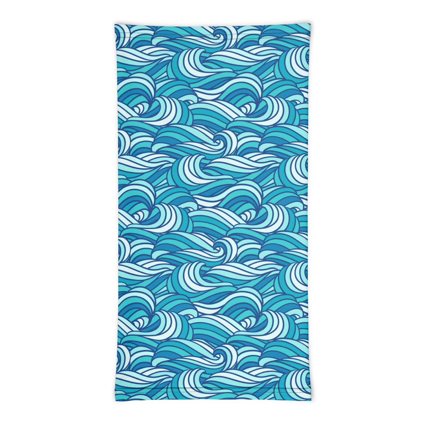 Sea Swirl Waves Graphic Design Gaiter Buff for Scuba Diving Hair Sun Protection SUP by The Lake Shark 