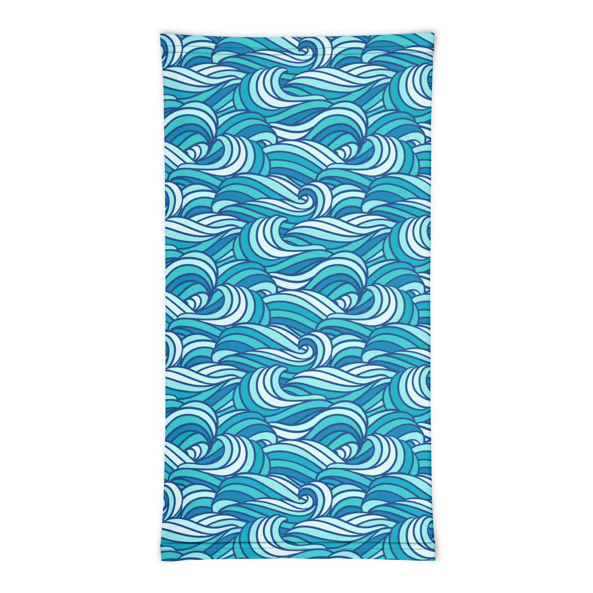 Sea Swirl Waves Graphic Design Gaiter Buff for Scuba Diving Hair Sun Protection SUP by The Lake Shark 
