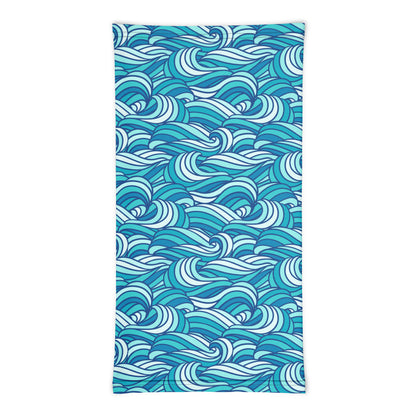 Sea Swirl Waves Graphic Design Gaiter Buff for Scuba Diving Hair Sun Protection SUP by The Lake Shark 