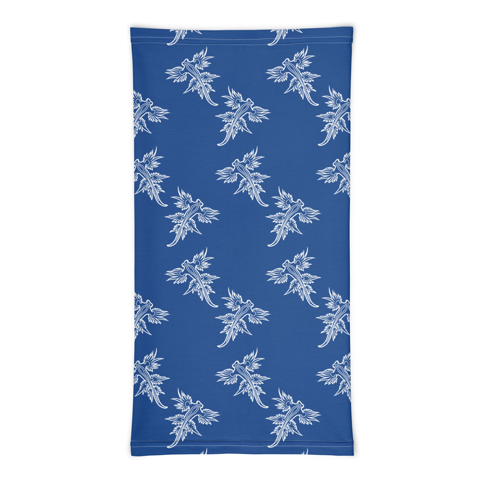 Nudibranch Sea Slugs Blue Dragon Graphic Design Gaiter Buff for Scuba Diving Hair Sun Protection SUP by The Lake Shark