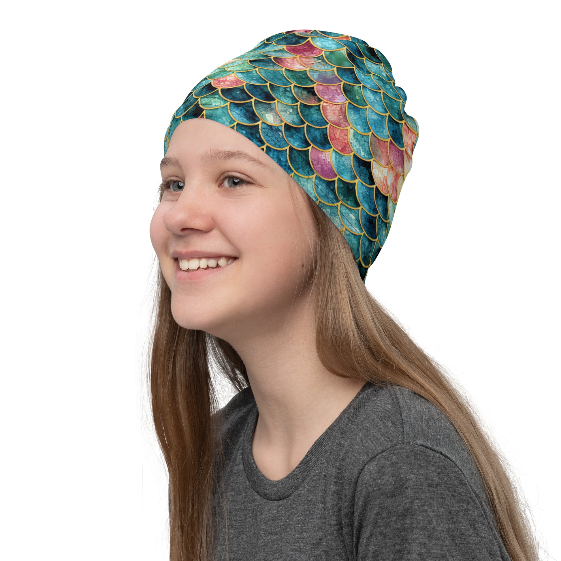Mermaid Designer Gaiter Buff for Scuba Diving Hair Sun Protection SUP by The Lake Shark 