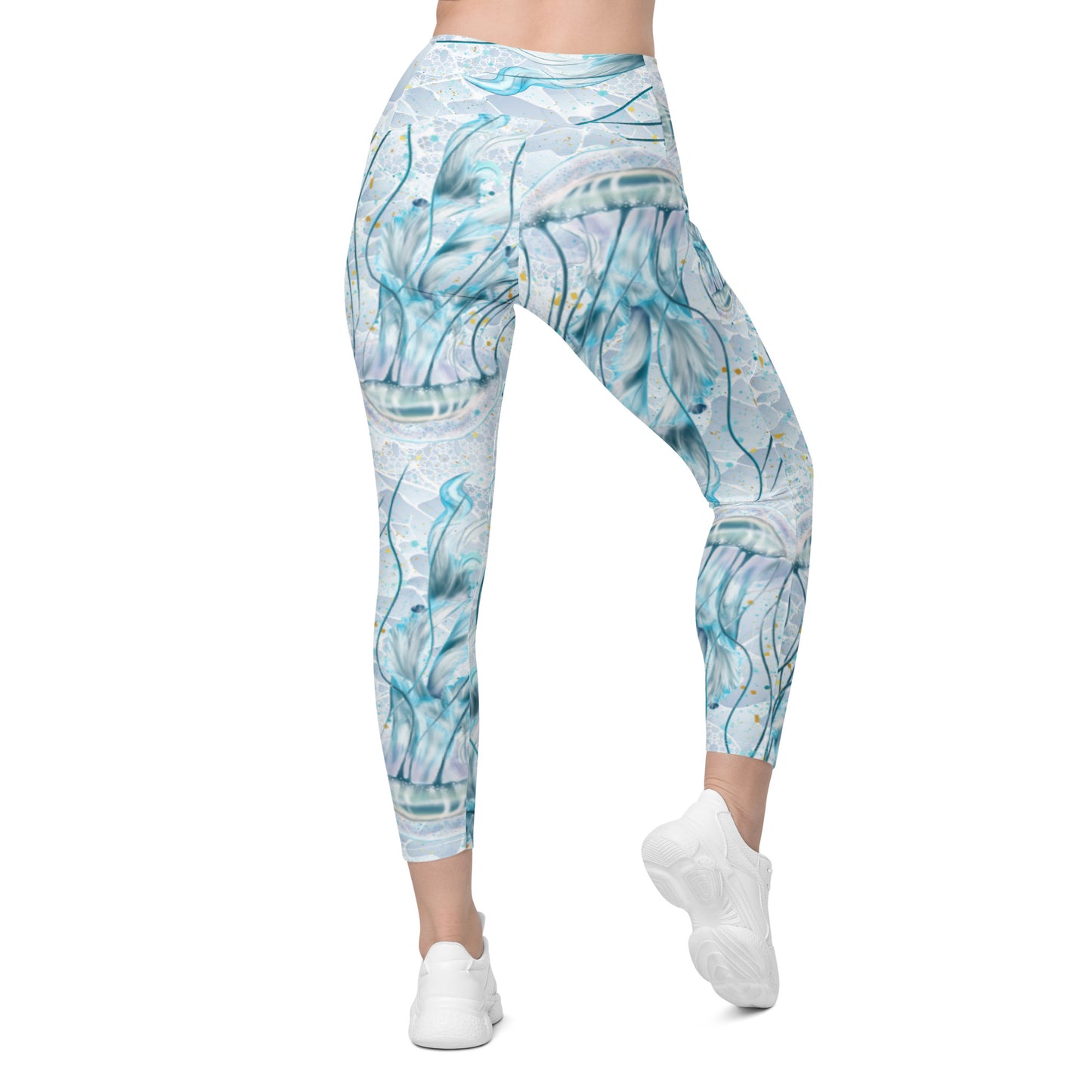 Jellyfish Mist: Women's Swim & Sports Leggings