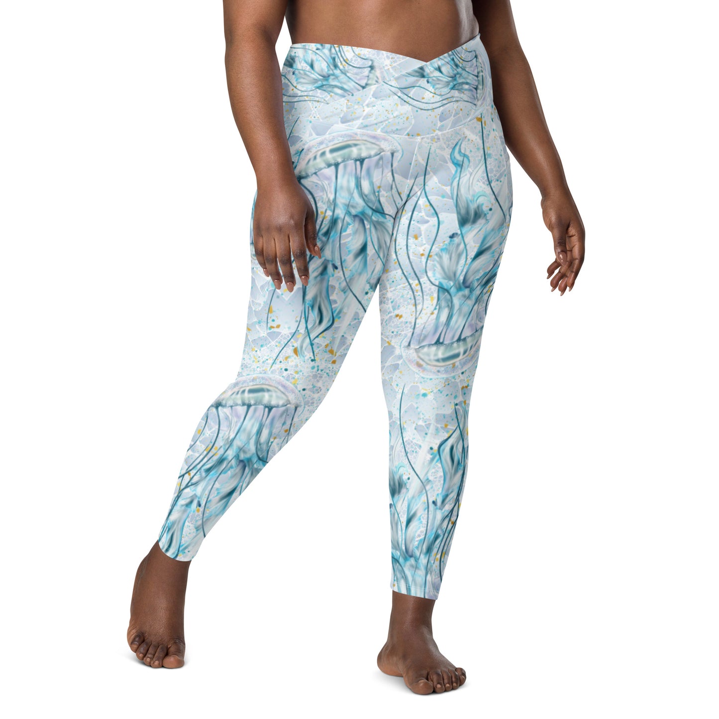 Jellyfish Mist: Women's Swim & Sports Leggings