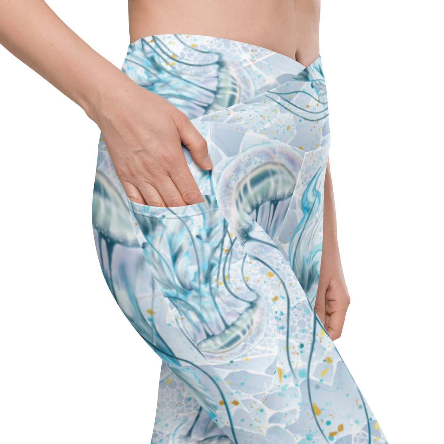 Jellyfish Mist: Women's Swim & Sports Leggings