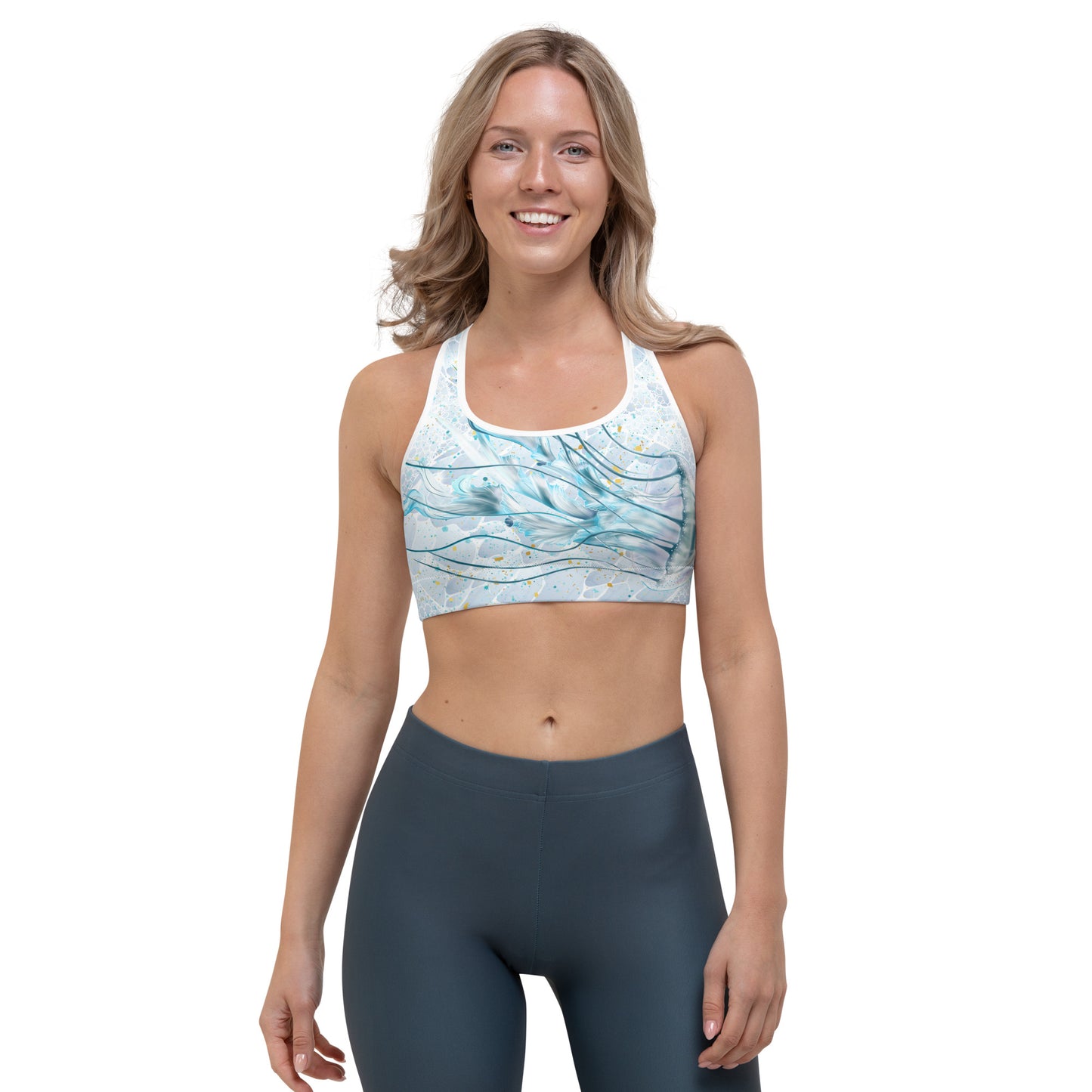 Jellyfish Mist: Swim & Sports Hybrid Bra Top
