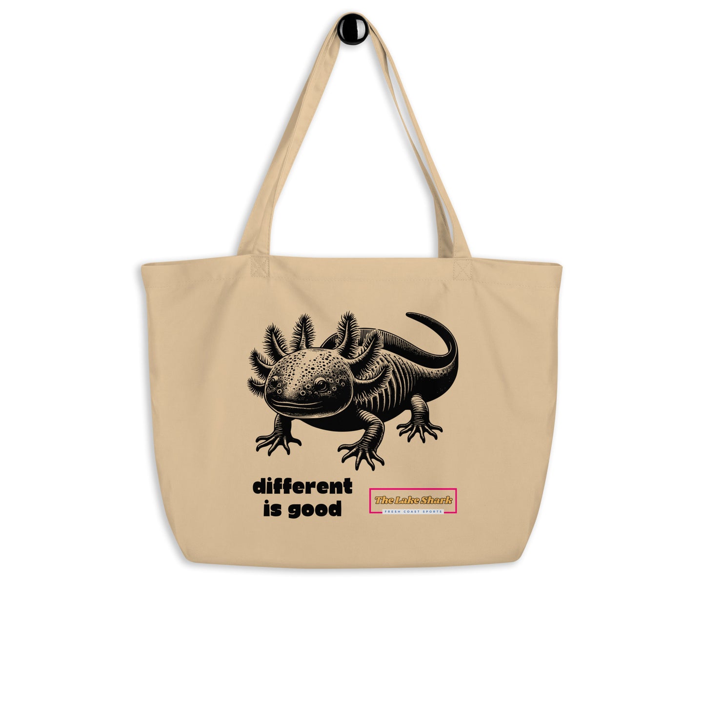 Different is Good Axolotl -Organic Tote Bag